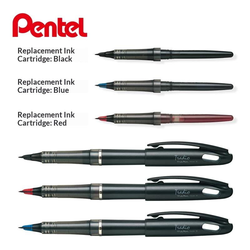 Pentel Pen Sign Pen - ぺんてる TRJ50 高級サインペン。日本の職人技が光る、柔らかいペン先と交換可能なインクカートリッジを備えたペン。ビジネスシーンや会議、プロフェッショナルな用途に最適。