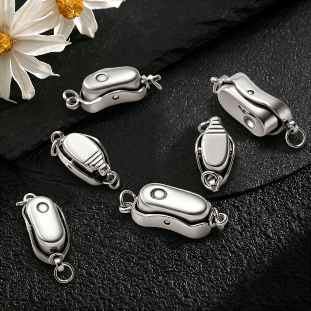 2/5 個ステンレス鋼ピーナッツ形状クラスプチェーンコネクタ - Pearl Trim Chain のレビューと価格