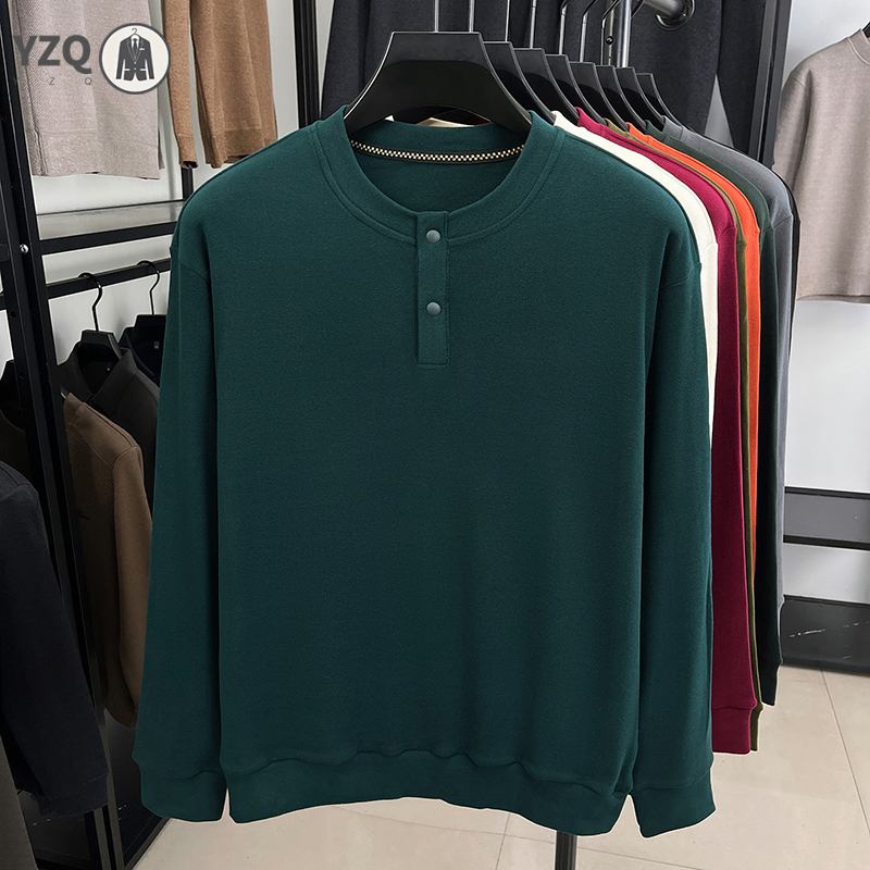暖かい起毛ニットのヘンリーネック長袖トップス（男性用）、クル - Embellish Knit のレビューと価格