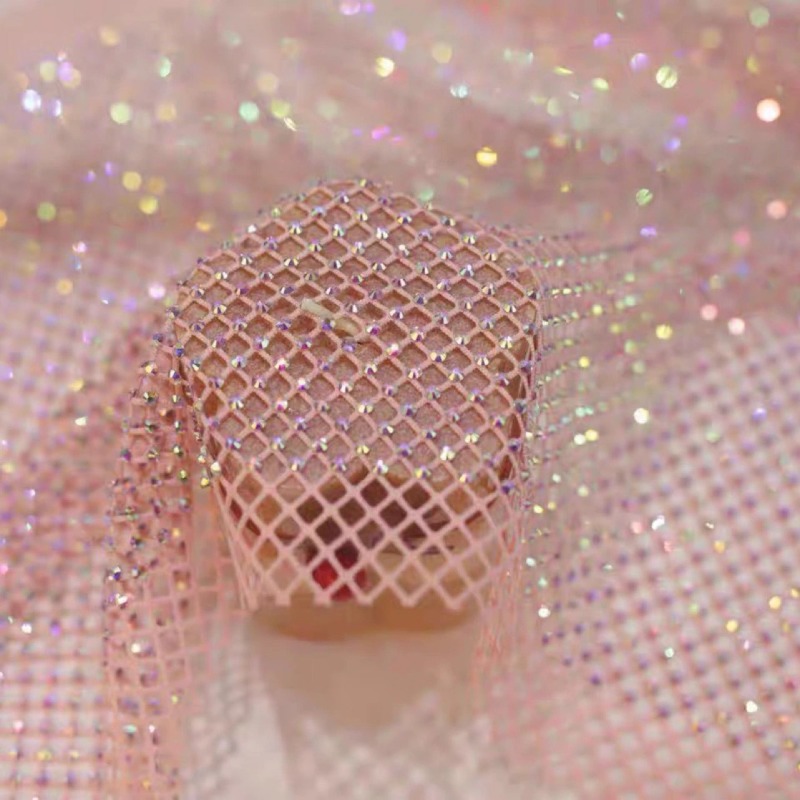 ミストレースストレッチラインストーンフィッシュネットメッシュ - Crystal Mesh Fabric のレビューと価格